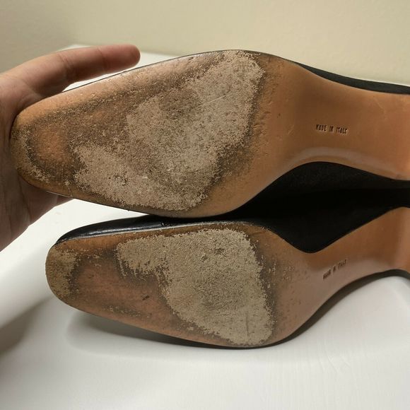 Salvatore Ferragamo Pumps Sz 7.5 AA Square Toe - Picture 8 of 8